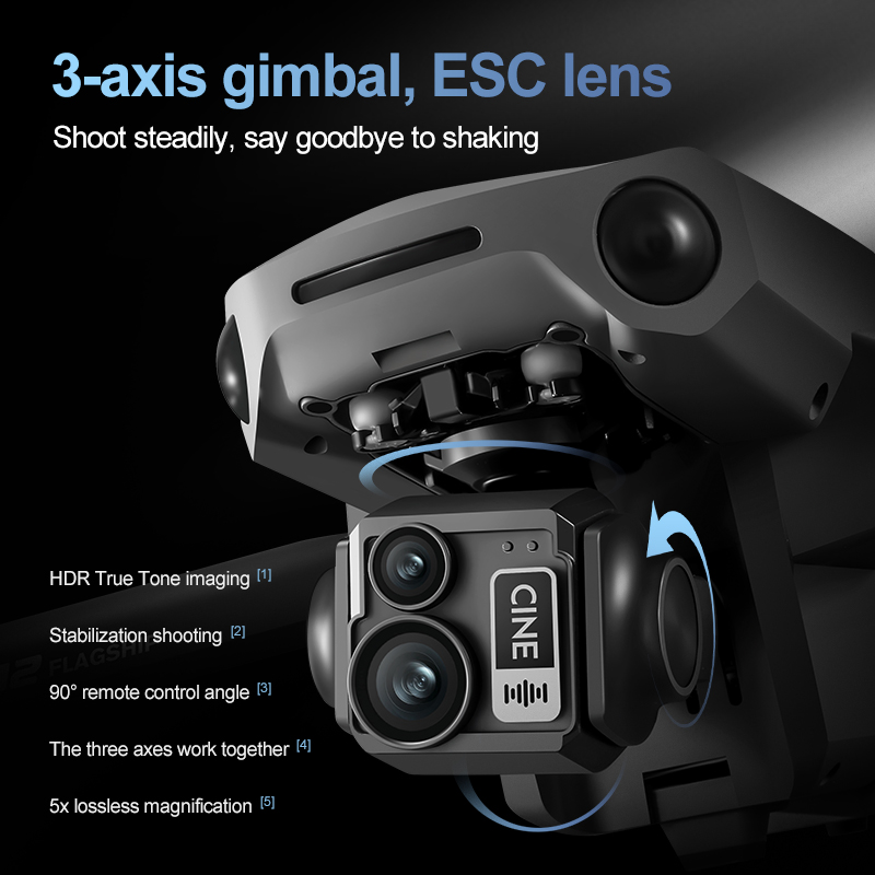 Hobby Rc Quadcopters - 8K 3 Axis Gimbal Brushless 7.2in