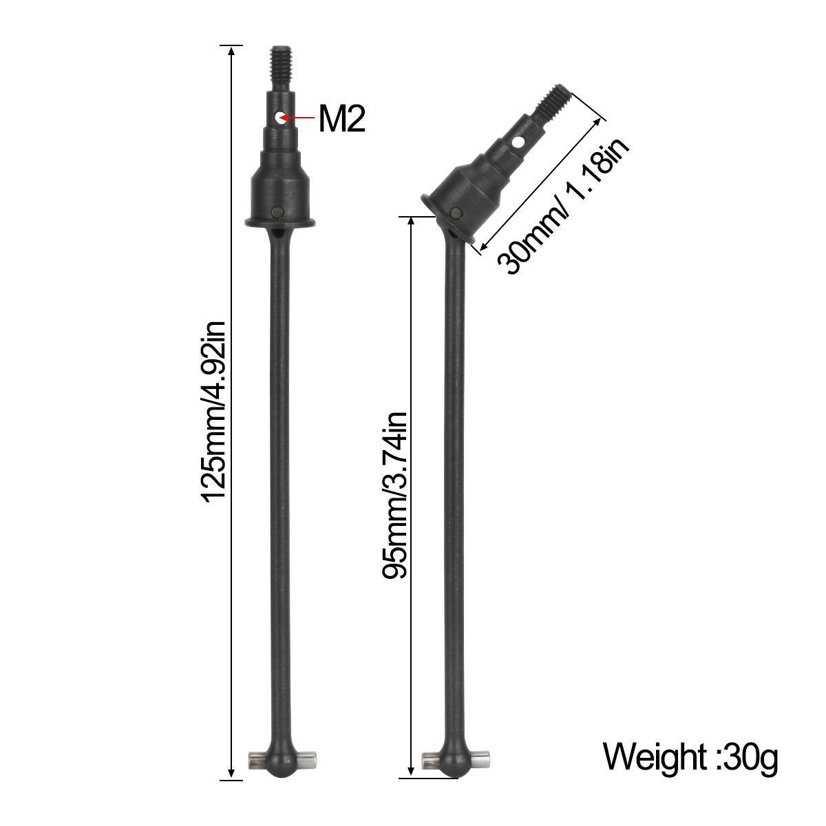 2Pcs Hard Steel Front Rear CVD - Rc Hobby Zone review and price