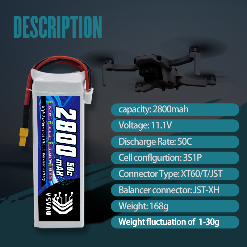 VSVAW 3S 2800mAh Lipo Battery  - Hobby Rc Quadcopters review and price