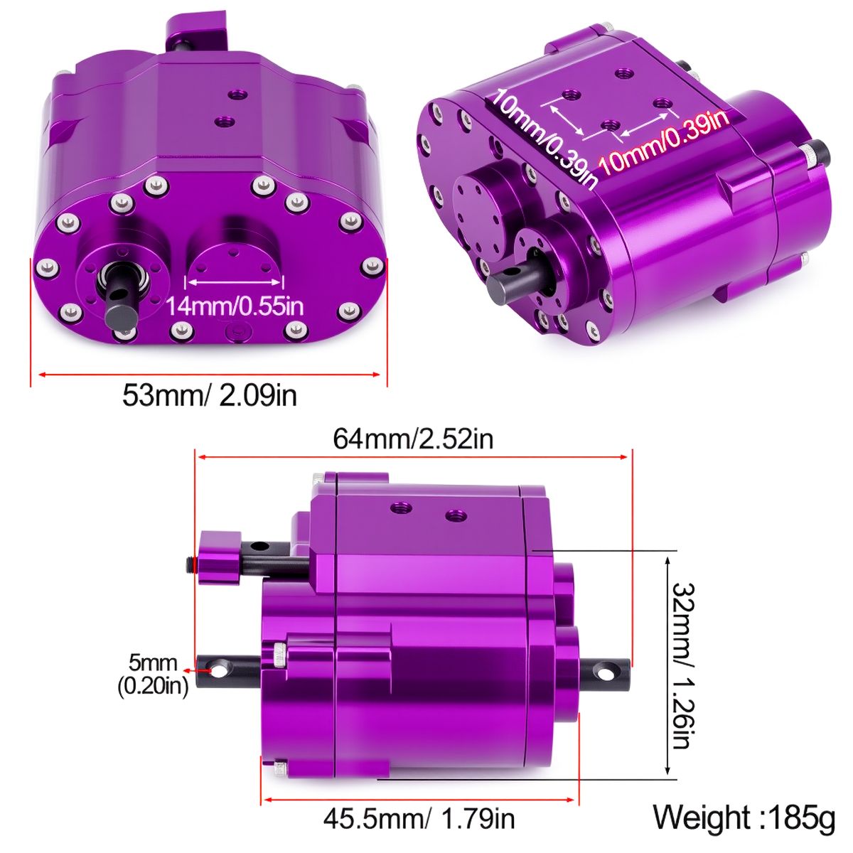 Metal 2-Speed 48P Transfer Cas - Rc Hobby Zone review and price